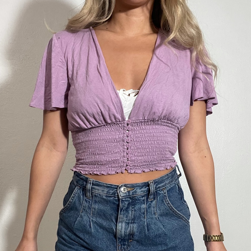 Lavender forever 21 blouse
